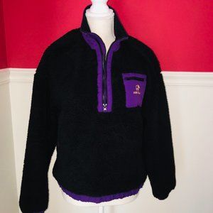 FIRM PRICE!  Ivory Ella Black Sherpa Pullover